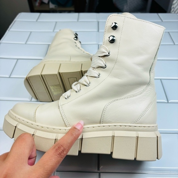 ALOHAS Can Can Leather Lace up Boot in Beige EU 36/US 6 - Picture 8 of 16